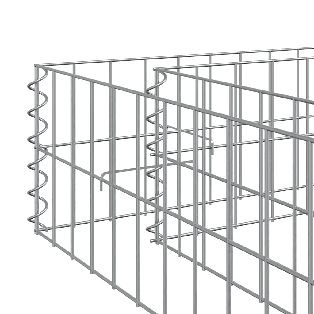 horganyzott acél gabion magaságyás 400 x 100 x 20 cm