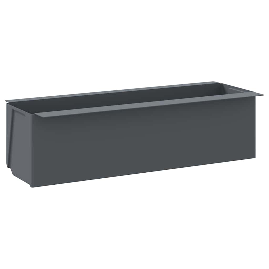 12 db szürke polipropilén virágláda raklapokhoz 36x13,5x9,5 cm