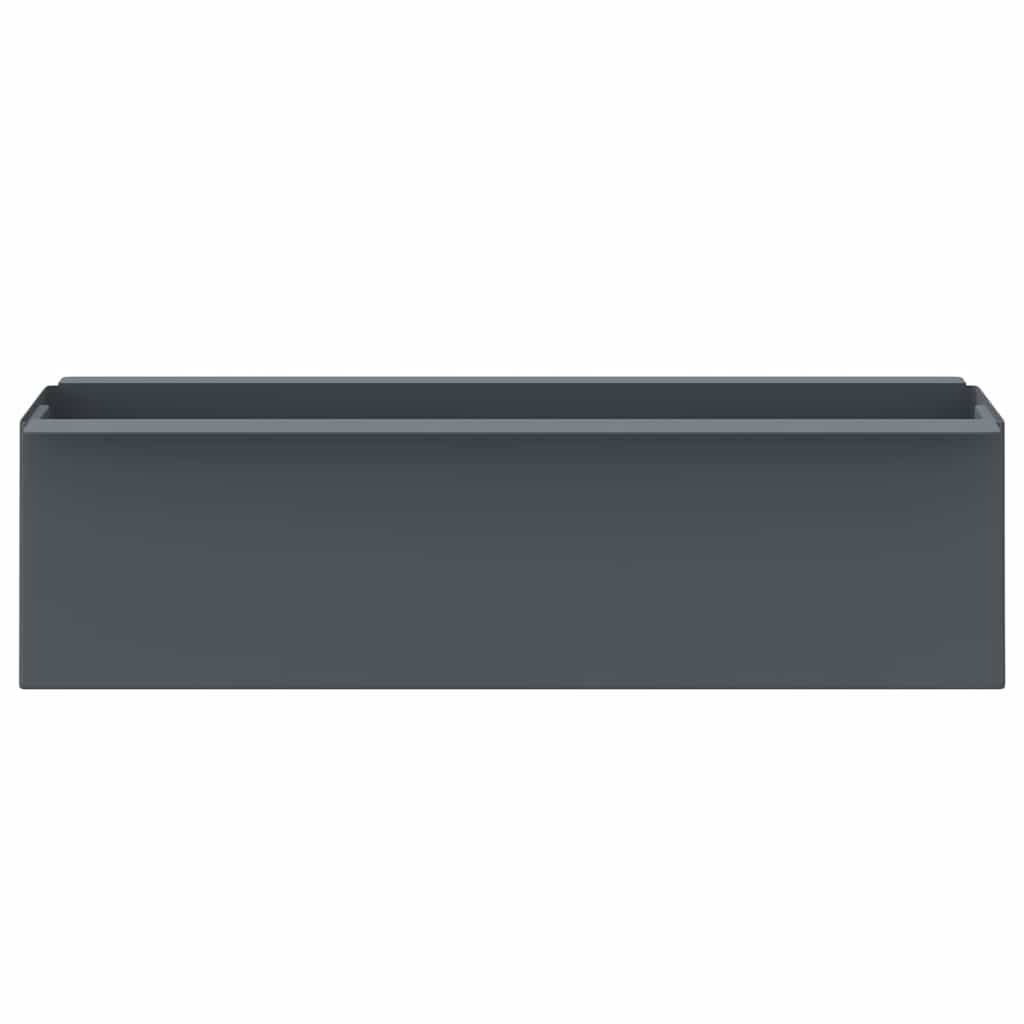 12 db szürke polipropilén virágláda raklapokhoz 36x13,5x9,5 cm