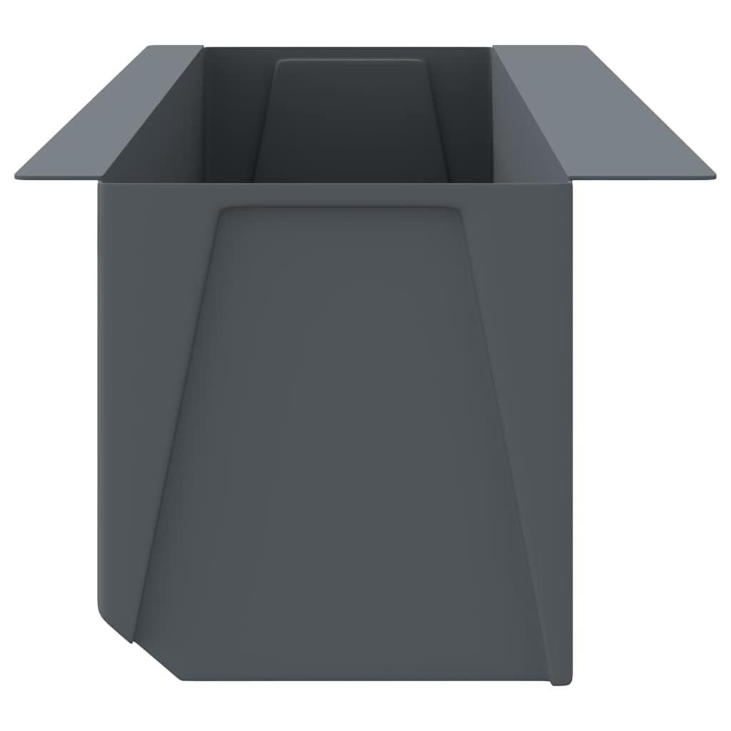 12 db szürke polipropilén virágláda raklapokhoz 36x13,5x9,5 cm