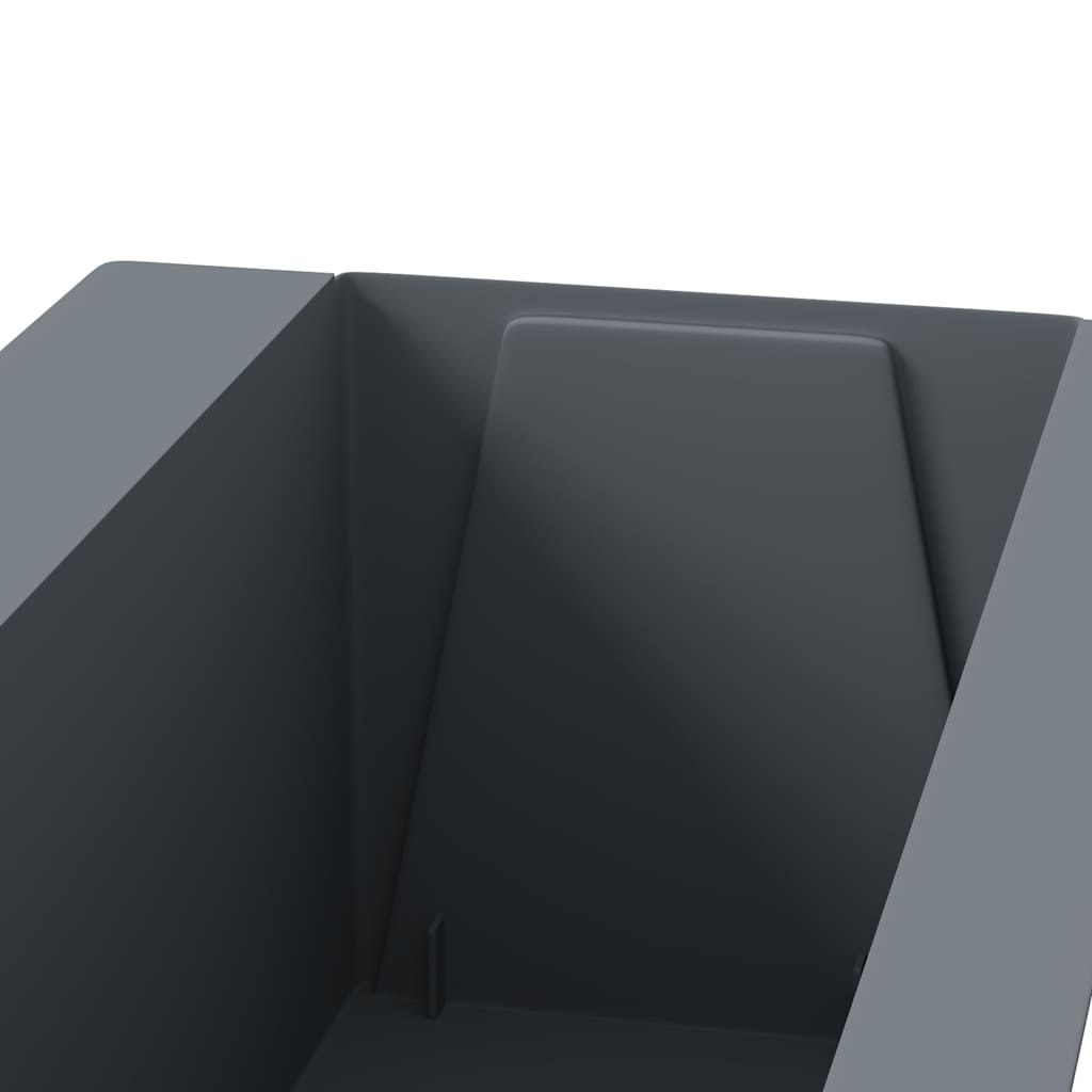 12 db szürke polipropilén virágláda raklapokhoz 36x13,5x9,5 cm