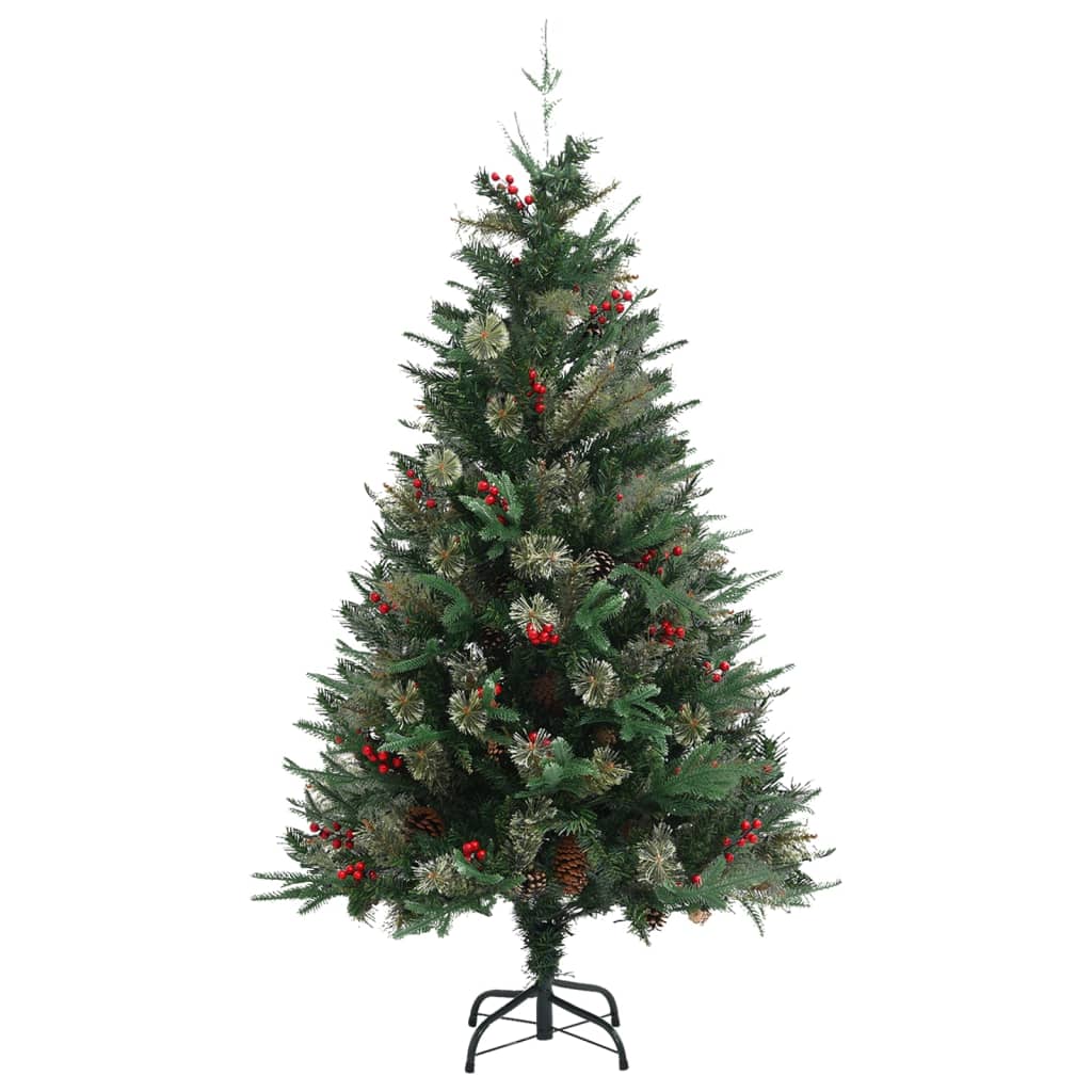 zöld karácsonyfa fenyőtobozokkal 150 cm