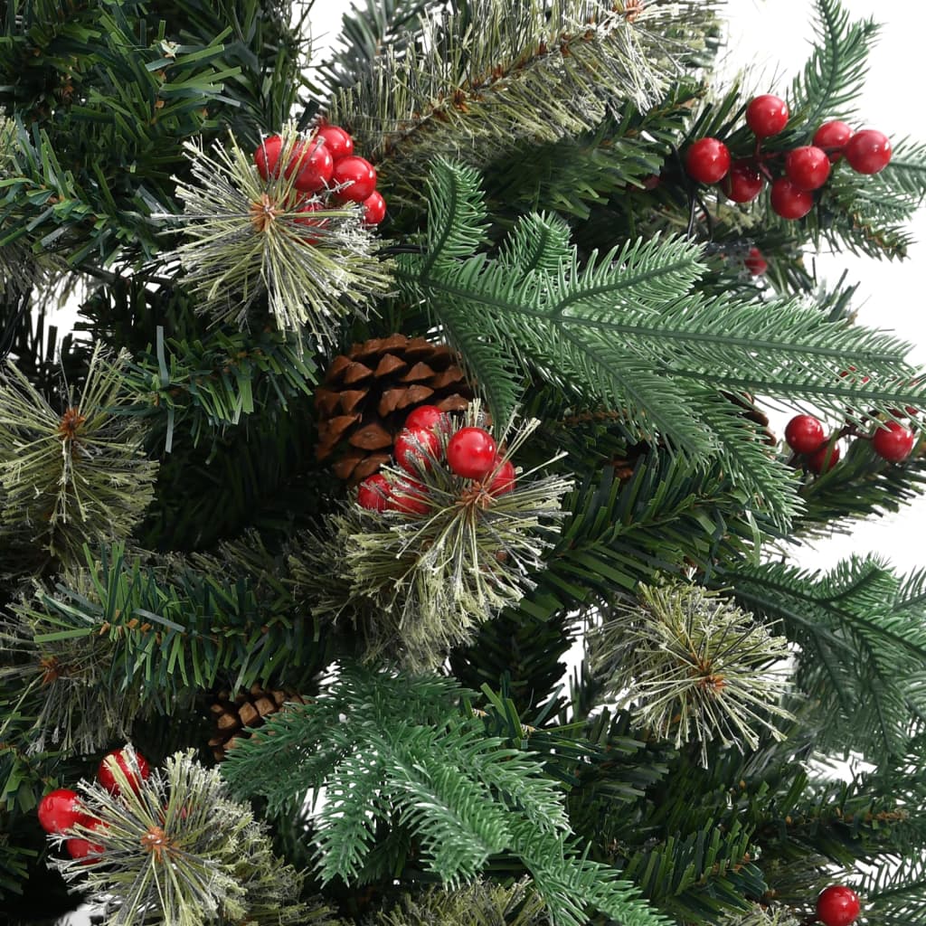 zöld karácsonyfa fenyőtobozokkal 150 cm