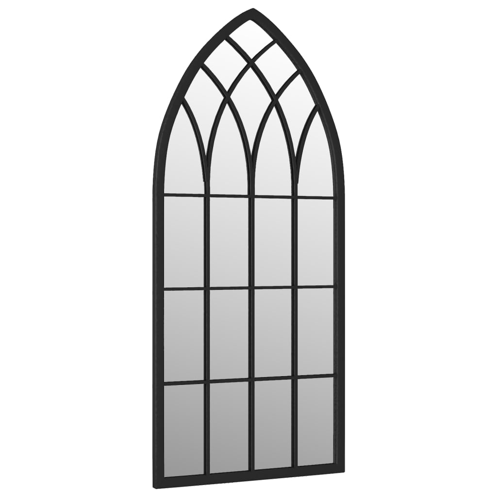 fekete vas kerti tükör kültéri használatra 100 x 45 cm