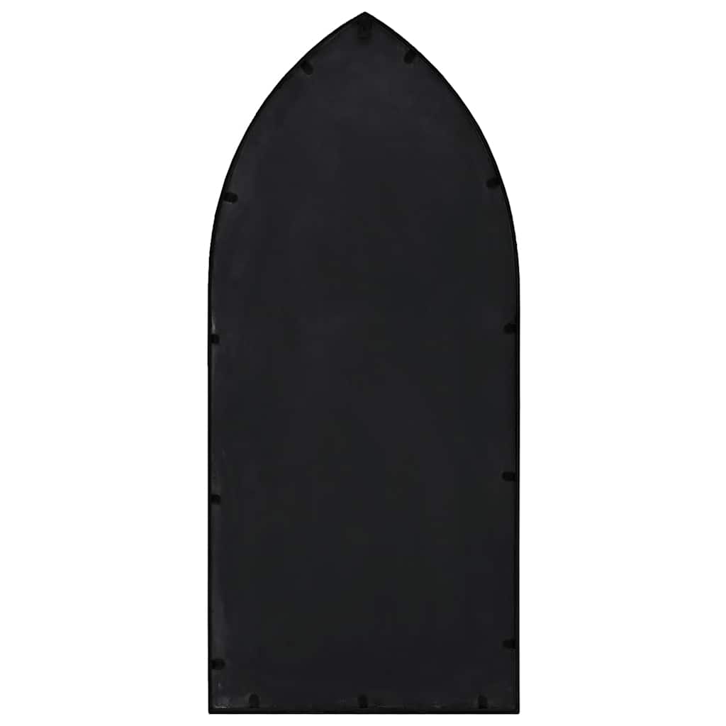 fekete vas kerti tükör kültéri használatra 100 x 45 cm