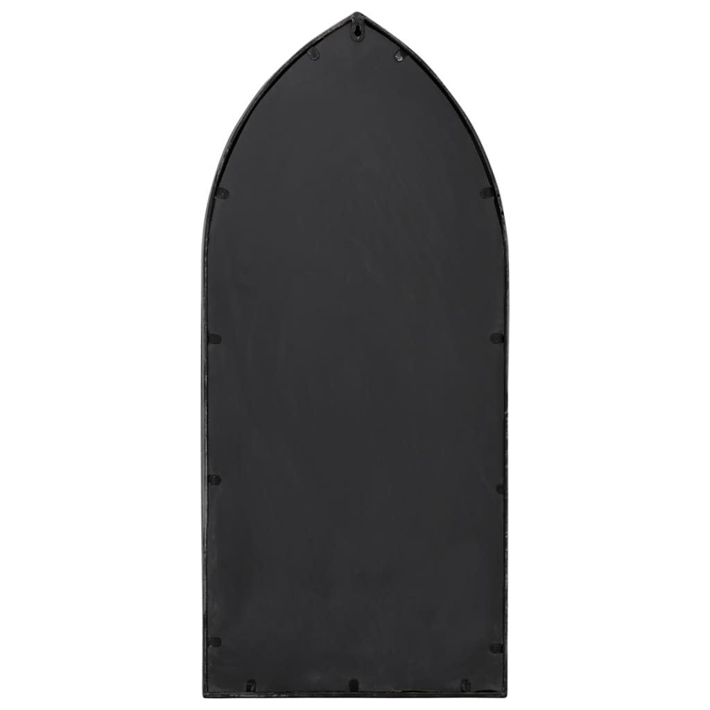 fekete vas kerti tükör kültéri használatra 100 x 45 cm