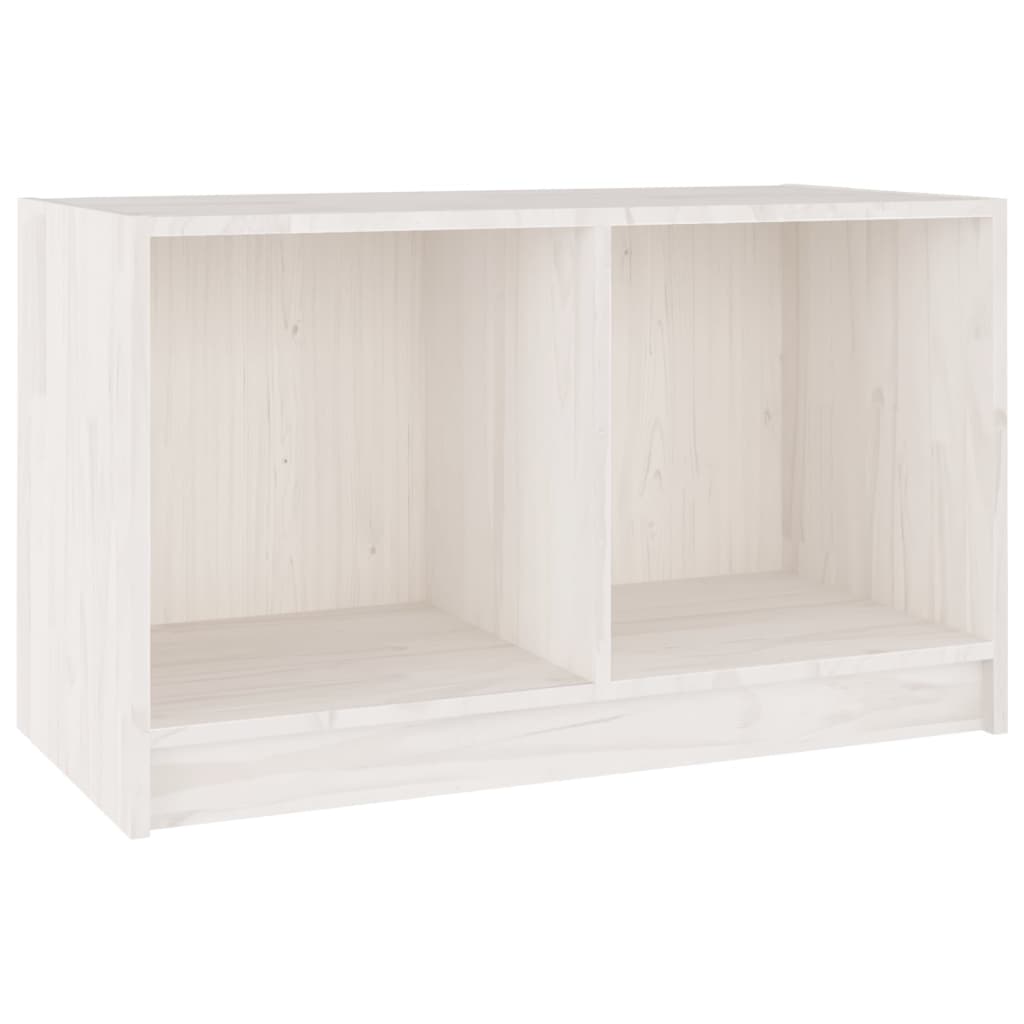 fehér tömör fenyőfa TV-szekrény 70 x 33 x 42 cm