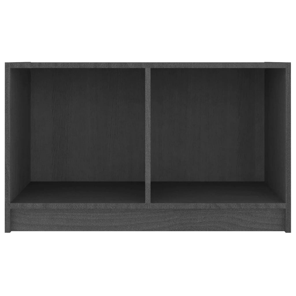szürke tömör fenyőfa TV-szekrény 70 x 33 x 42 cm