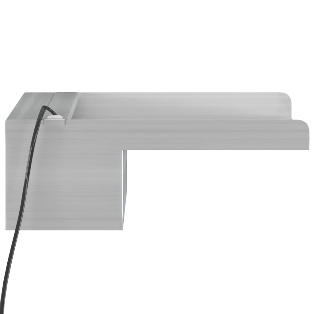 rozsdamentes acél vízeséskifolyó RGB LED-ekkel 30 cm