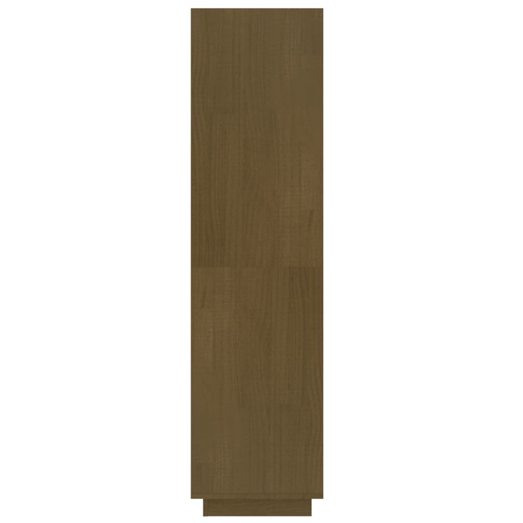 mézbarna tömör fenyőfa könyvszekrény/térelválasztó 60x35x135cm