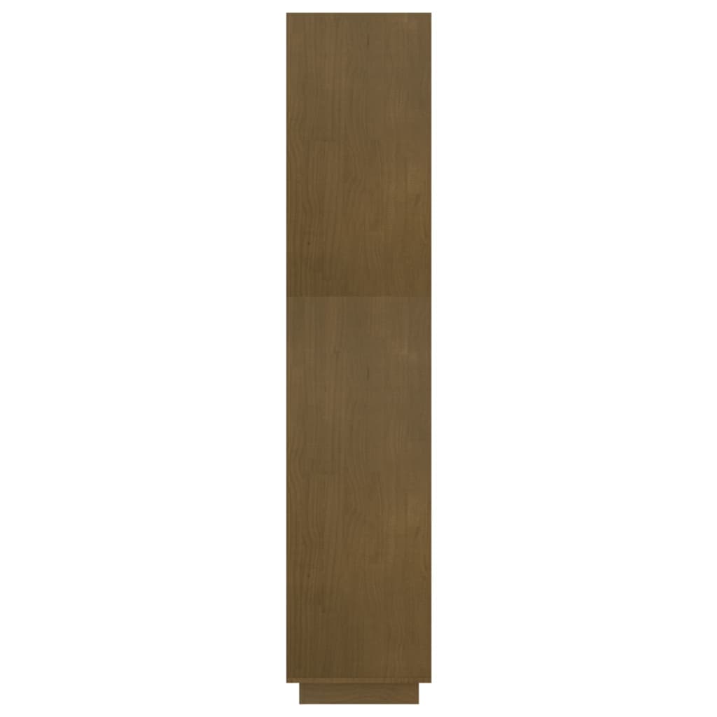 mézbarna tömör fenyőfa könyvszekrény/térelválasztó 60x35x167cm