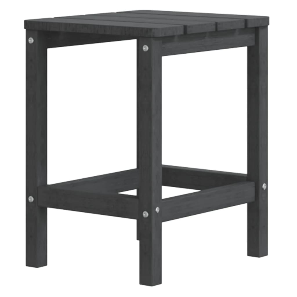 antracitszürke HDPE kerti Adirondack asztal 38 x 38 x 46 cm