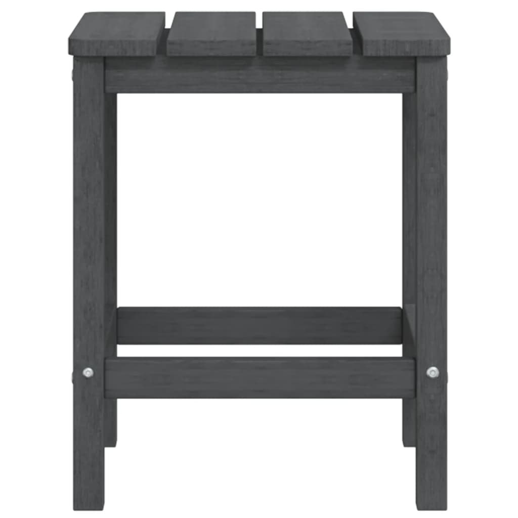 antracitszürke HDPE kerti Adirondack asztal 38 x 38 x 46 cm