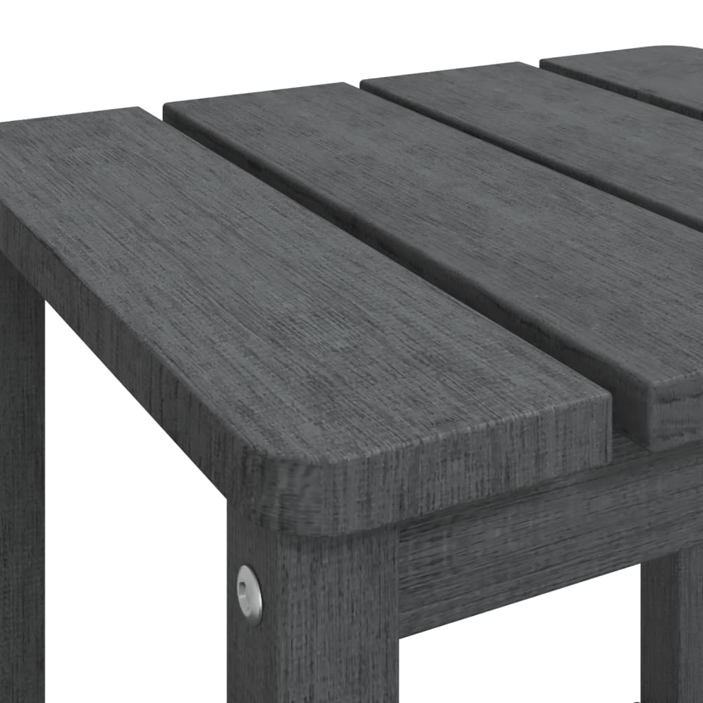 antracitszürke HDPE kerti Adirondack asztal 38 x 38 x 46 cm