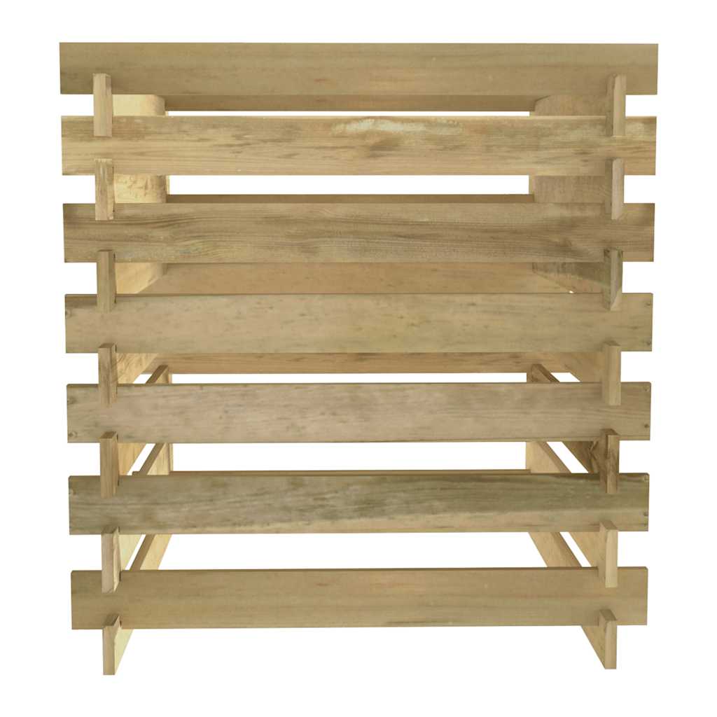lécezett impregnált fenyőfa kerti komposztáló 90 x 90 x 90 cm