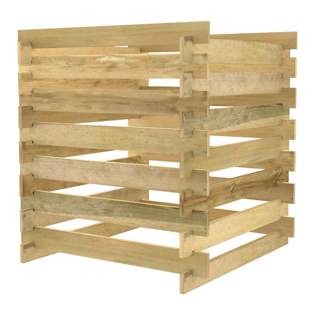 lécezett impregnált fenyőfa kerti komposztáló 90 x 90 x 90 cm
