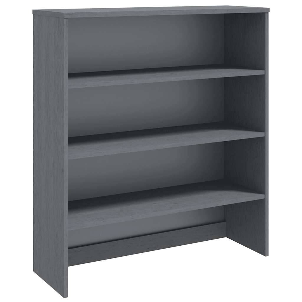 HAMAR sötétszürke tömör fenyőfa felső szekrény 90 x 30 x 100 cm