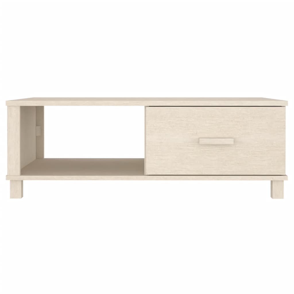 HAMAR mézbarna tömör fenyőfa dohányzóasztal 100 x 55 x 35 cm
