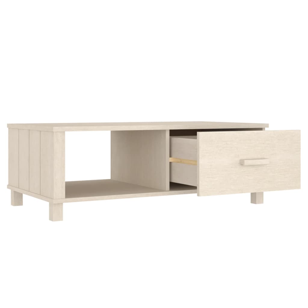 HAMAR mézbarna tömör fenyőfa dohányzóasztal 100 x 55 x 35 cm