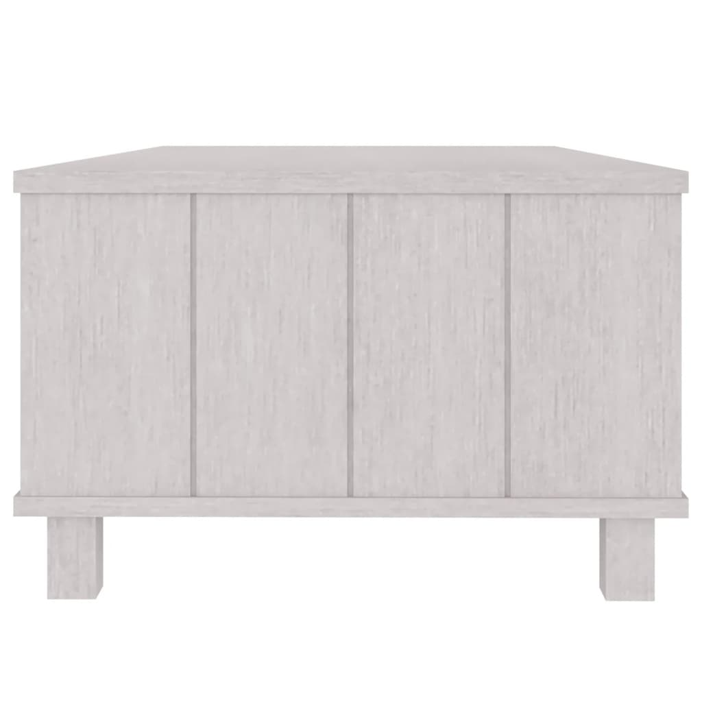 HAMAR fehér tömör fenyőfa dohányzóasztal 100 x 55 x 35 cm