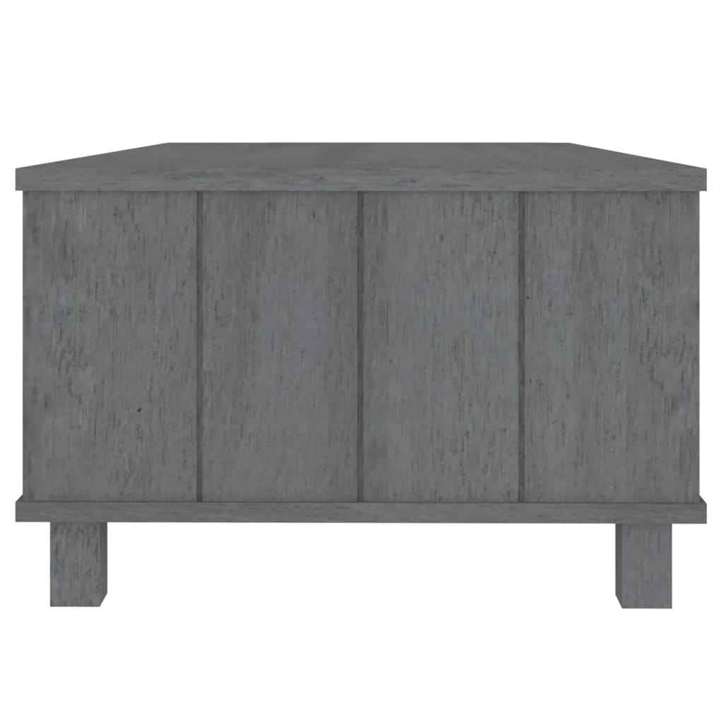 HAMAR sötétszürke tömör fenyőfa dohányzóasztal 100 x 55 x 35 cm