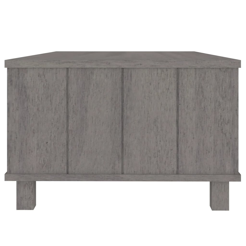 HAMAR világosszürke tömör fenyőfa dohányzóasztal 100x55x35 cm
