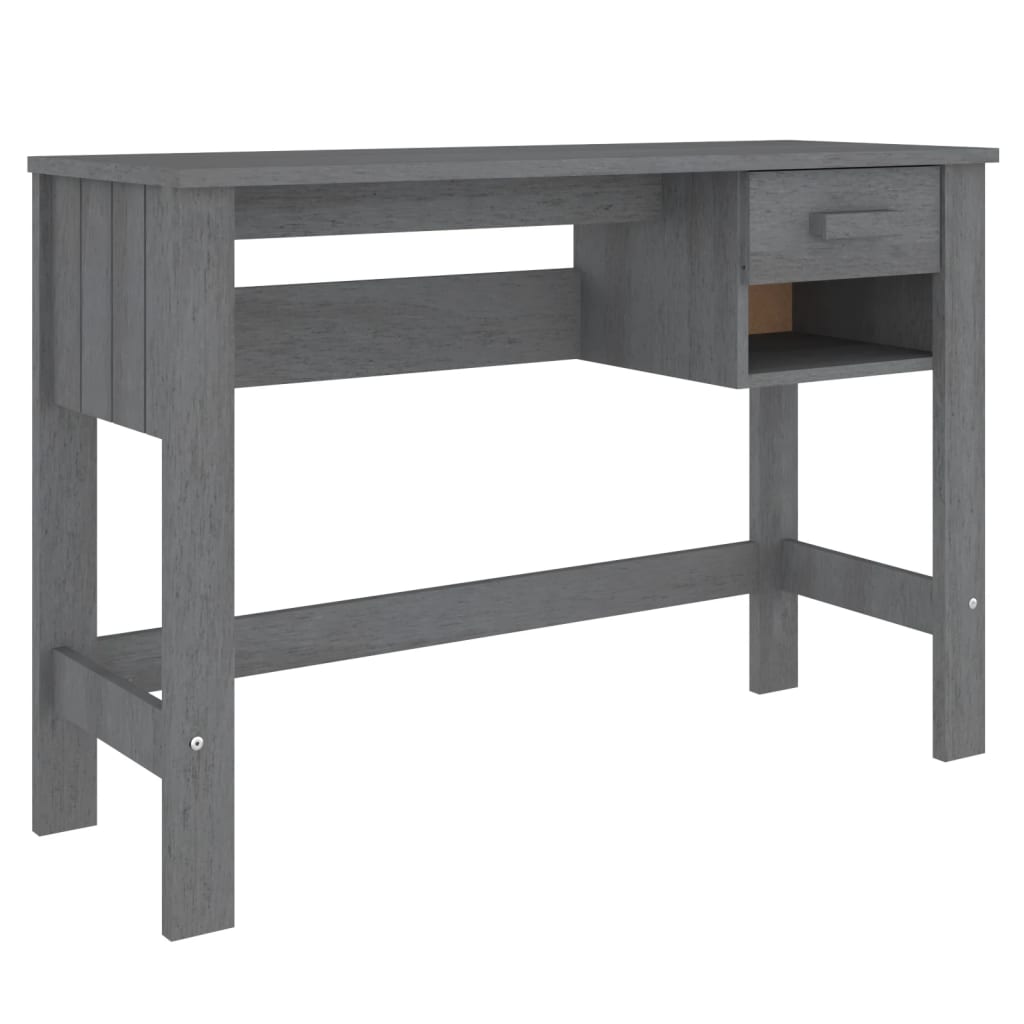HAMAR sötétszürke tömör fenyőfa íróasztal 110 x 40 x 75 cm