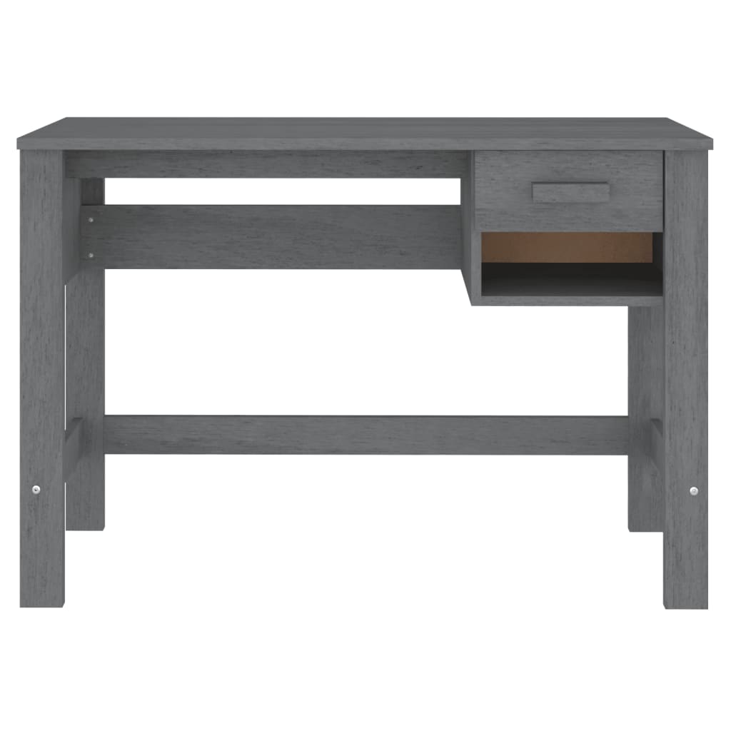 HAMAR sötétszürke tömör fenyőfa íróasztal 110 x 40 x 75 cm