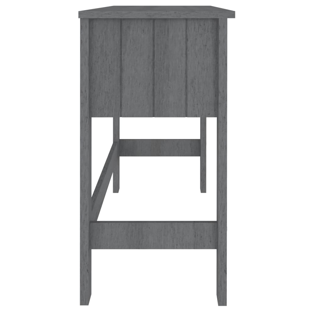 HAMAR sötétszürke tömör fenyőfa íróasztal 110 x 40 x 75 cm