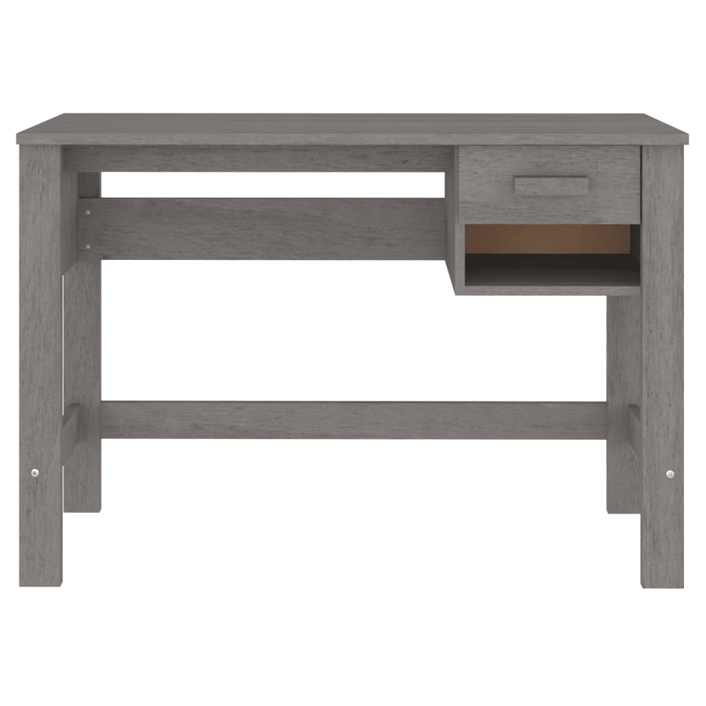 HAMAR világosszürke tömör fenyőfa íróasztal 110 x 40 x 75 cm
