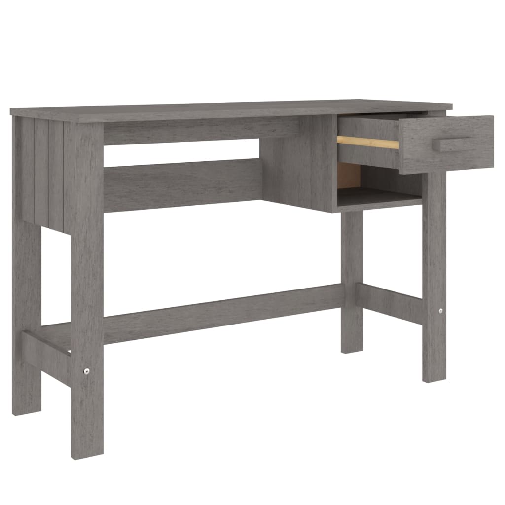 HAMAR világosszürke tömör fenyőfa íróasztal 110 x 40 x 75 cm