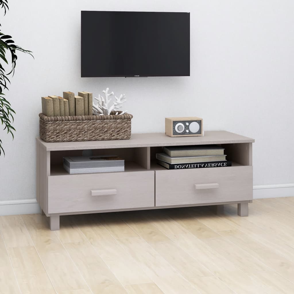 HAMAR fehér tömör fenyőfa TV-szekrény 106 x 40 x 40 cm