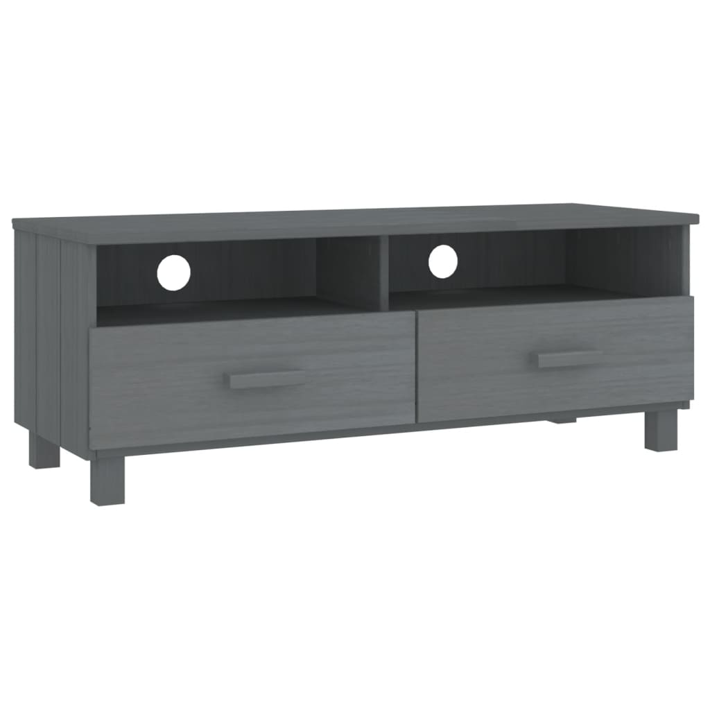 HAMAR sötétszürke tömör fenyőfa TV-szekrény 106 x 40 x 40 cm