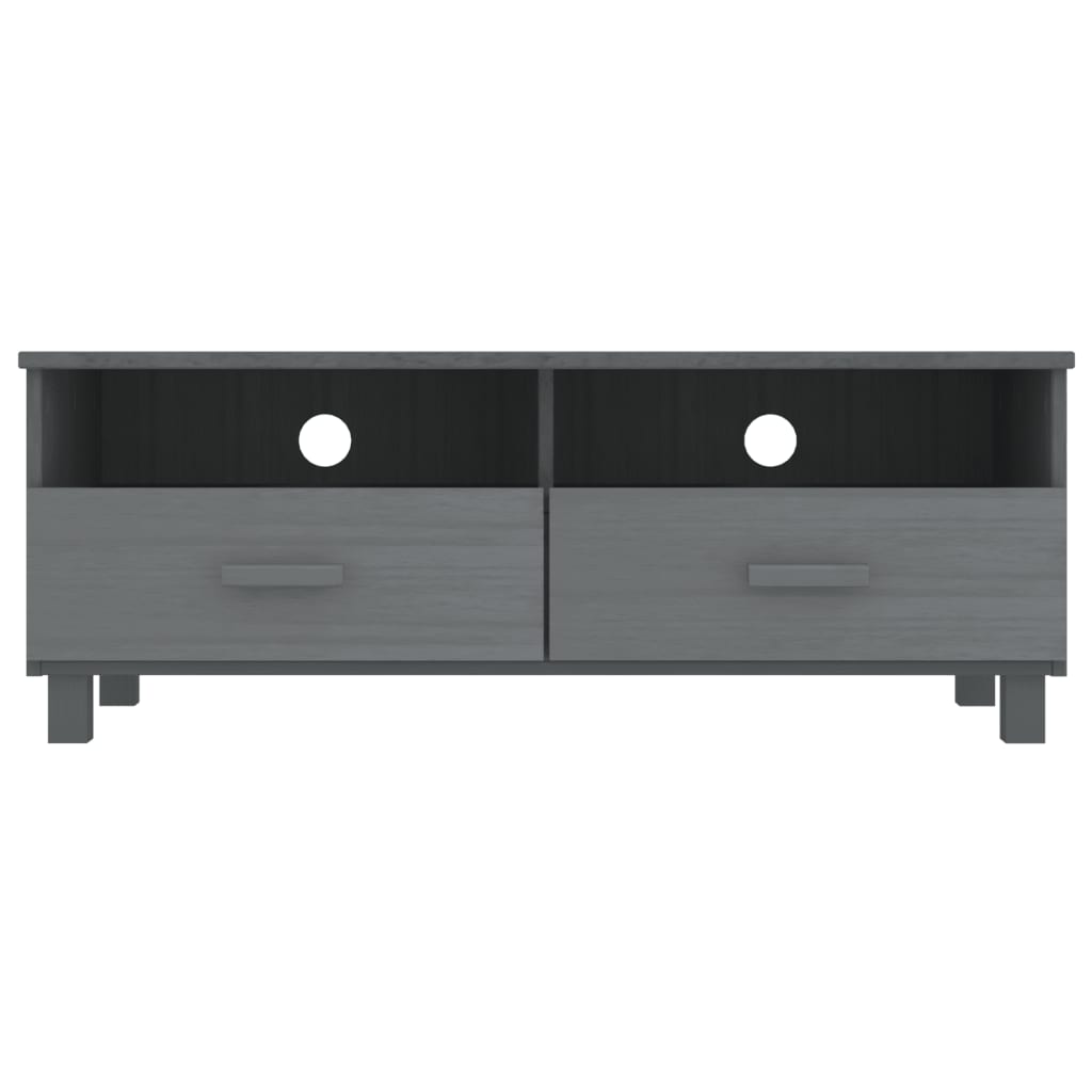 HAMAR sötétszürke tömör fenyőfa TV-szekrény 106 x 40 x 40 cm