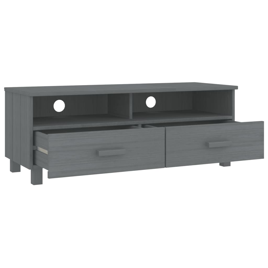 HAMAR sötétszürke tömör fenyőfa TV-szekrény 106 x 40 x 40 cm