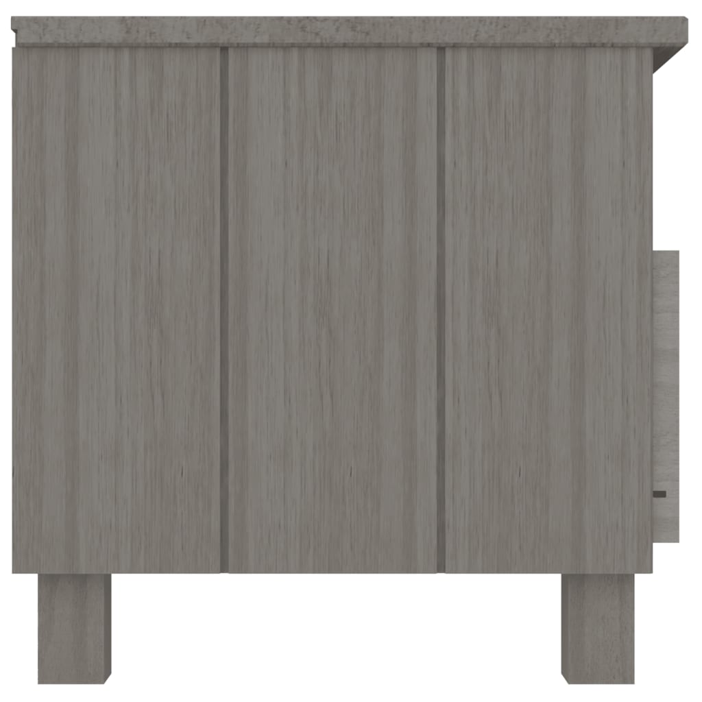 HAMAR világosszürke tömör fenyőfa TV-szekrény 106 x 40 x 40 cm