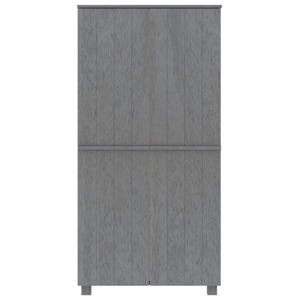 HAMAR sötétszürke tömör fenyőfa gardrób 89 x 50 x 180 cm