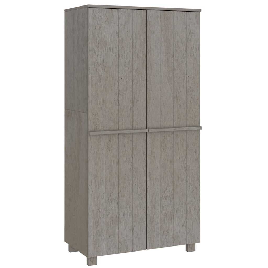 HAMAR világosszürke tömör fenyőfa gardrób 89 x 50 x 180 cm