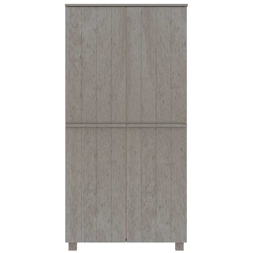 HAMAR világosszürke tömör fenyőfa gardrób 89 x 50 x 180 cm