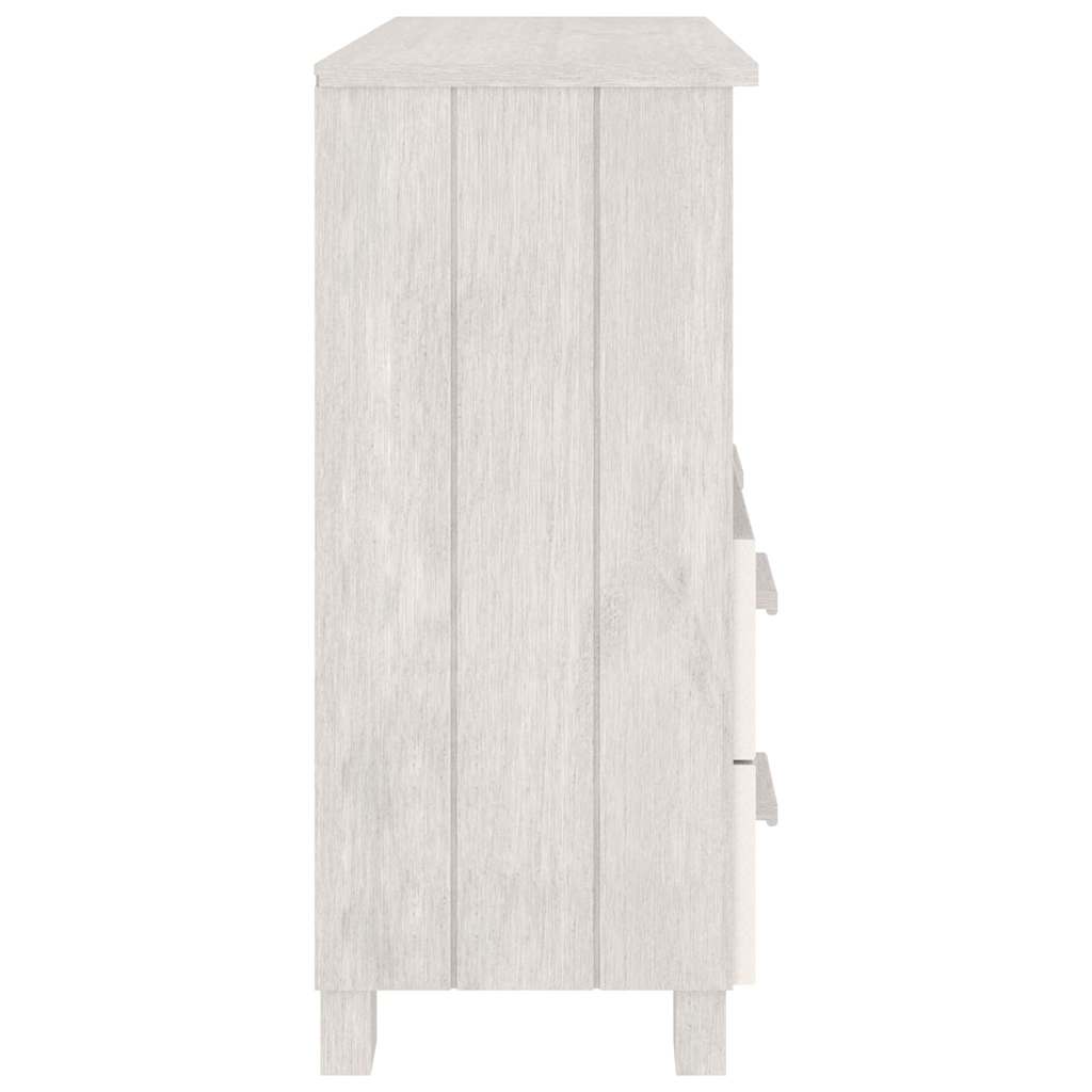 HAMAR fehér tömör fenyőfa tálalószekrény 85 x 35 x 80 cm