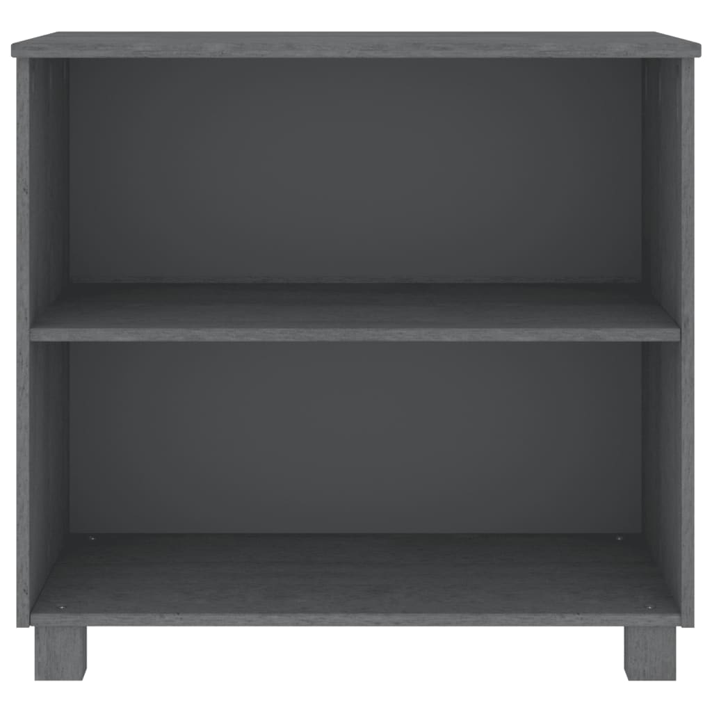 HAMAR sötétszürke tömör fenyőfa tálalószekrény 85 x 35 x 80 cm