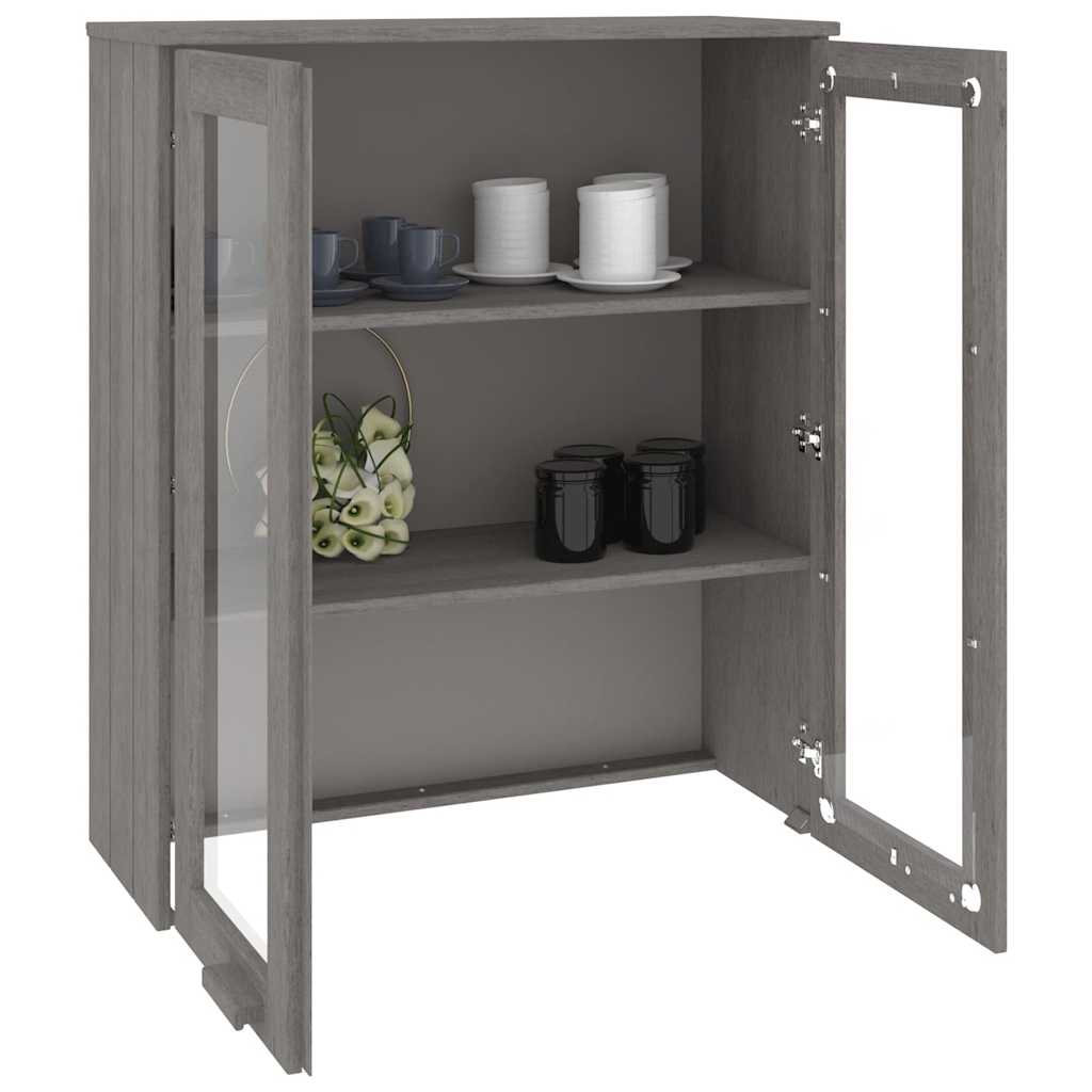 HAMAR világosszürke tömör fenyőfa felső szekrény 85x35x100 cm