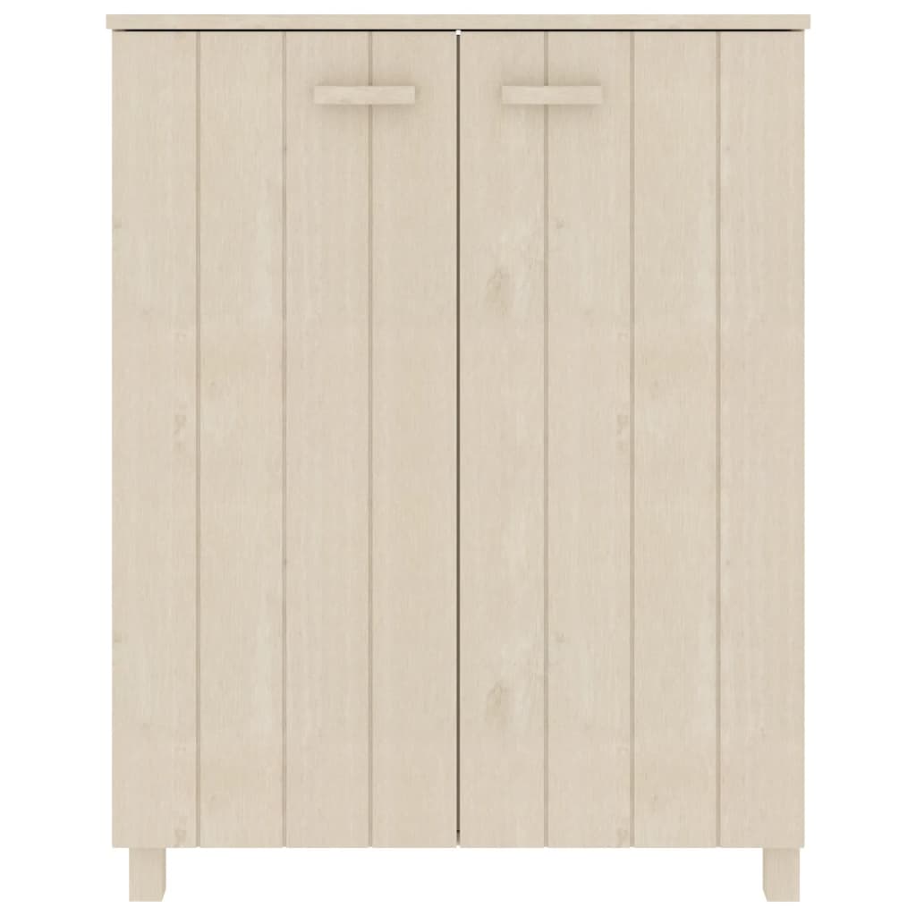 HAMAR mézbarna tömör fenyőfa cipőszekrény 85 x 40 x 108 cm