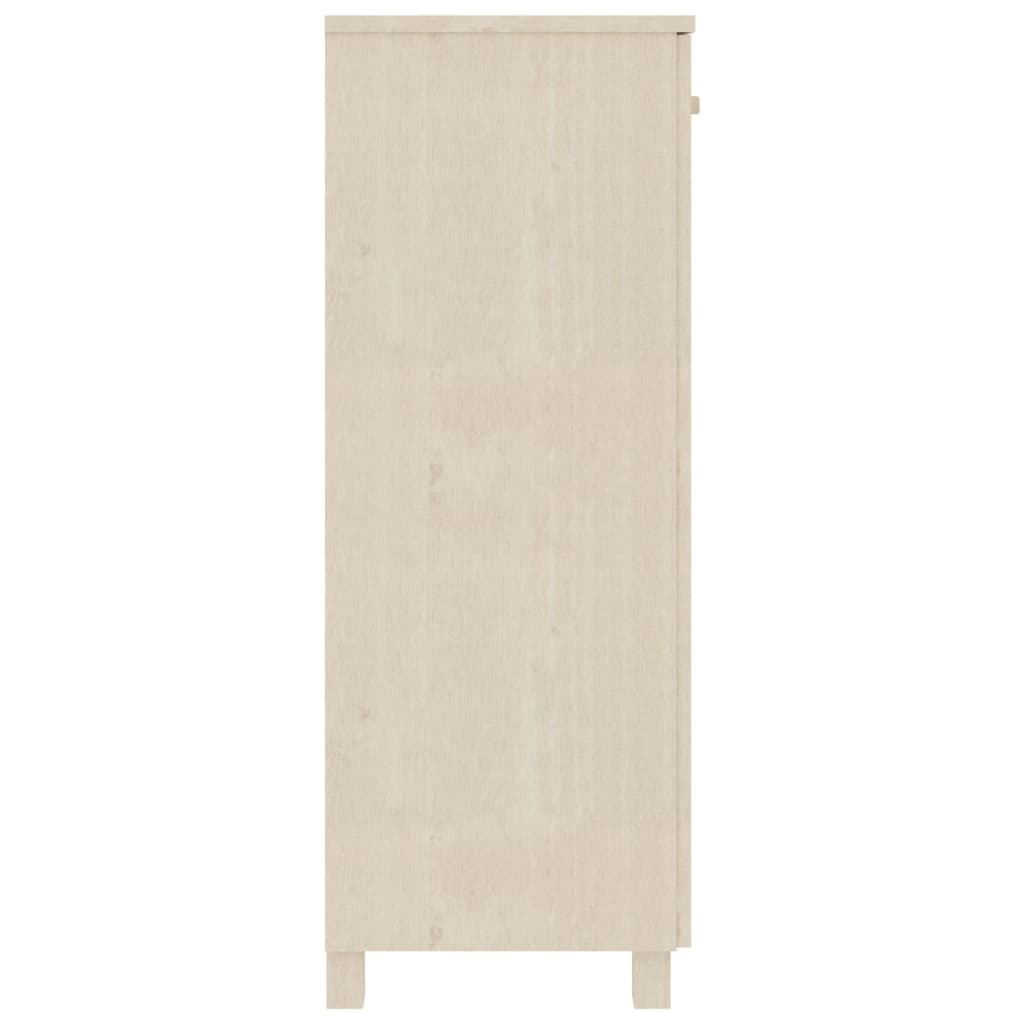 HAMAR mézbarna tömör fenyőfa cipőszekrény 85 x 40 x 108 cm