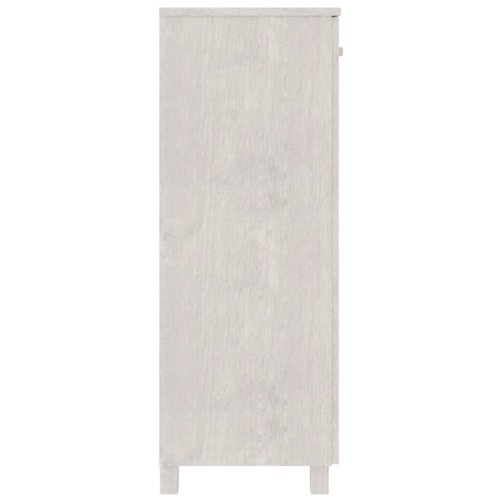 HAMAR fehér tömör fenyőfa cipőszekrény 85 x 40 x 108 cm