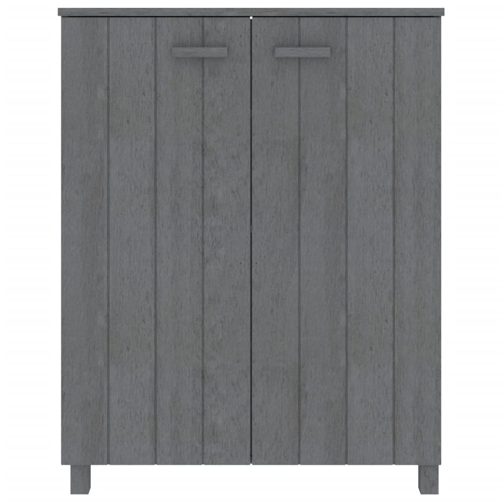 HAMAR sötétszürke tömör fenyőfa cipőszekrény 85 x 40 x 108 cm