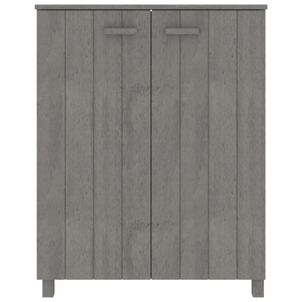 HAMAR világosszürke tömör fenyőfa cipőszekrény 85 x 40 x 108 cm
