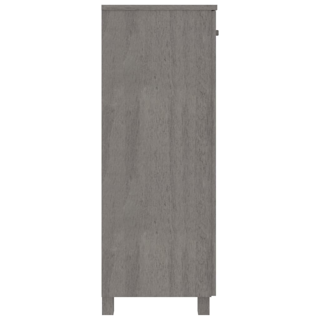 HAMAR világosszürke tömör fenyőfa cipőszekrény 85 x 40 x 108 cm