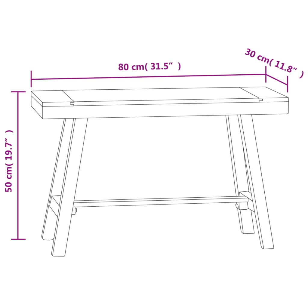 tömör tíkfa pad 80 cm