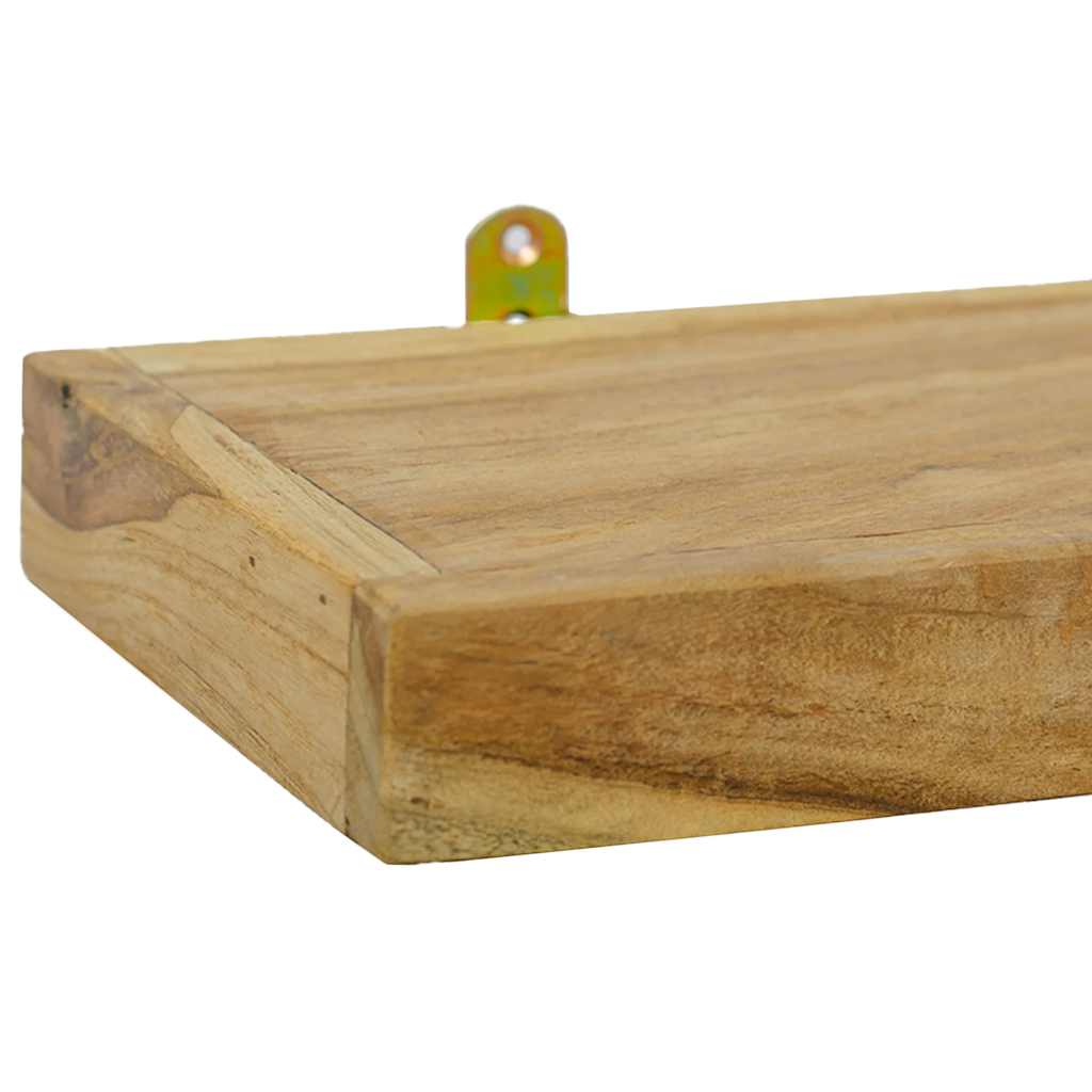 2 db tömör tíkfa falipolc 40 x 15 x 4 cm